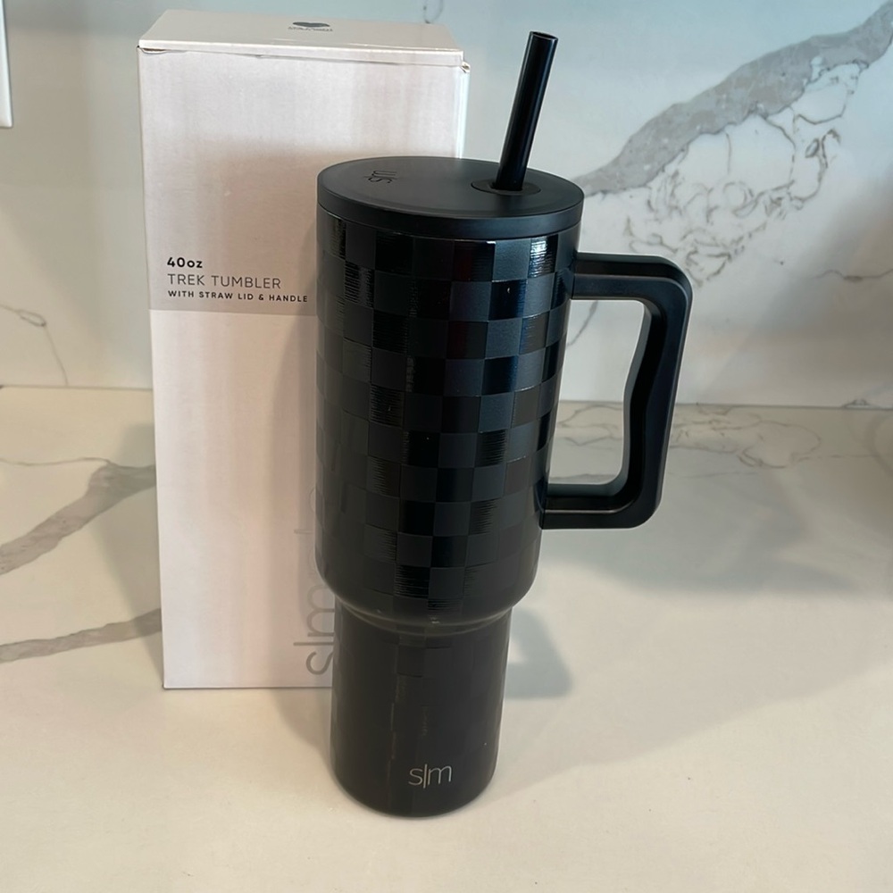 Simple Modern - Black Checkmate - 40oz Trek Tumbler - NWT!